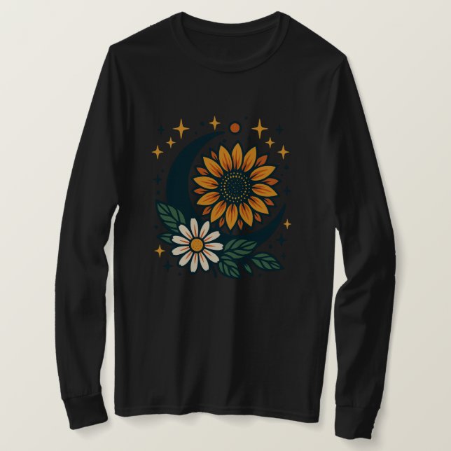 Camiseta de manga larga Flor Celestial (Anverso del diseño)
