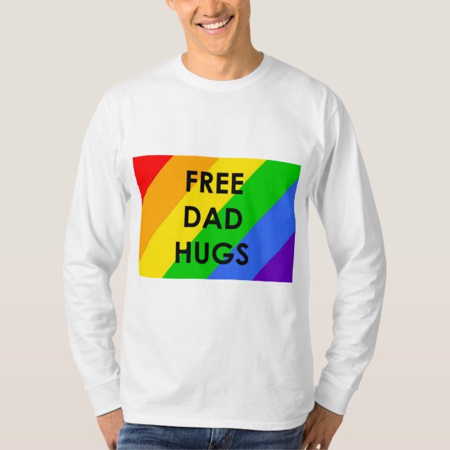 Camiseta de manga larga Free Dad Hugs (Anverso)