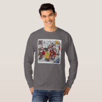 Camiseta de manga larga gris fuma Santa Strike