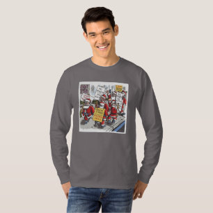 Camiseta de manga larga gris para hombres con Sant