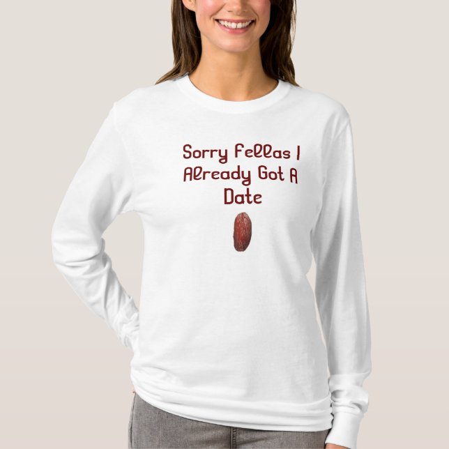 Camiseta de manga larga halal de la fecha de la (Anverso)