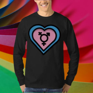 Camiseta de manga larga Heart of Trans Pride