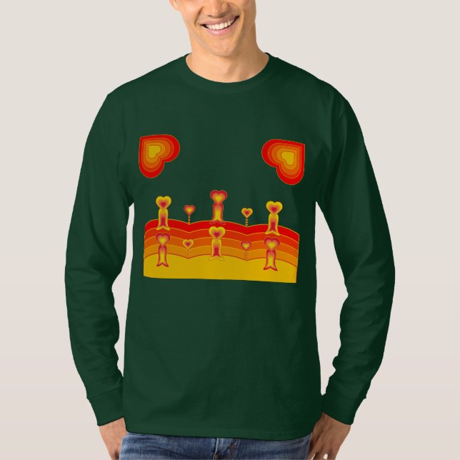 Camiseta de manga larga Heart-Scape (Anverso)