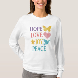 Camiseta de manga larga Hope Love Joy Peace – Rega