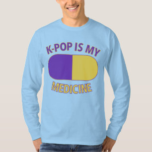 Camiseta de manga larga 'K-Pop es mi medicina'