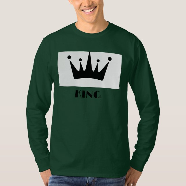 Camiseta de manga larga King Custom Text Crown Ima (Anverso)