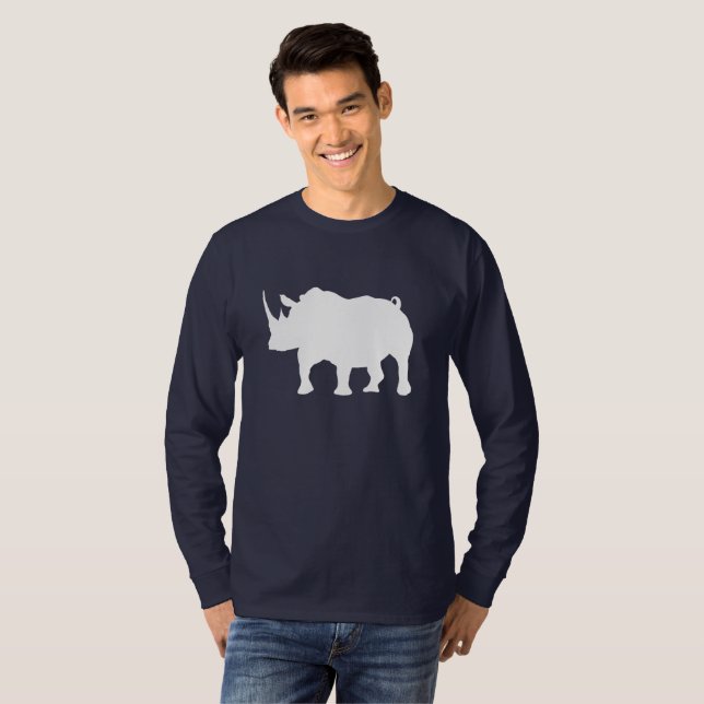 Camiseta de manga larga Mens Rhino (Anverso completo)