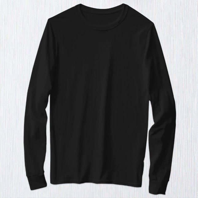 Camiseta de manga larga negra para hombres / Perso (Subido por el creador)