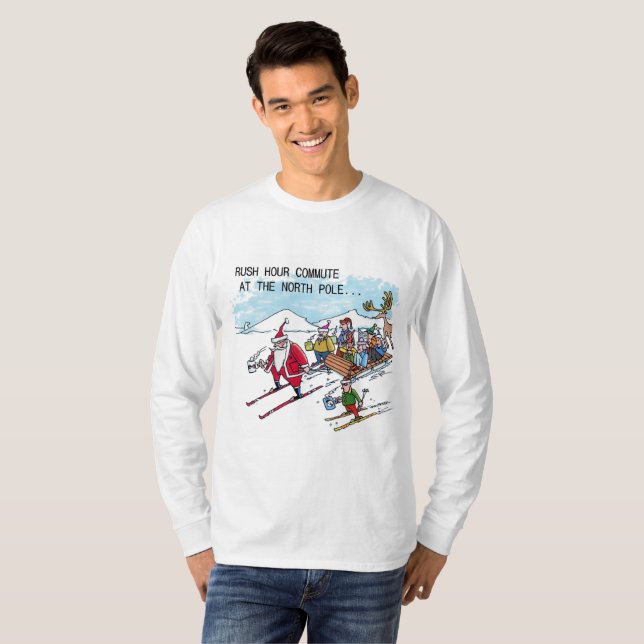 Camiseta de manga larga North Pole Rush Hour (Anverso completo)
