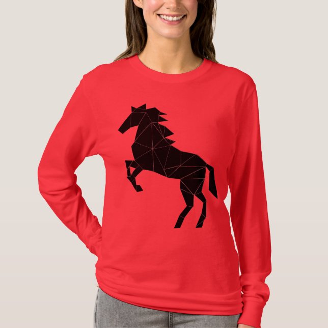 Camiseta de manga larga para caballos (Anverso)