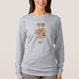 Camiseta de manga larga para chica Cottagecore,