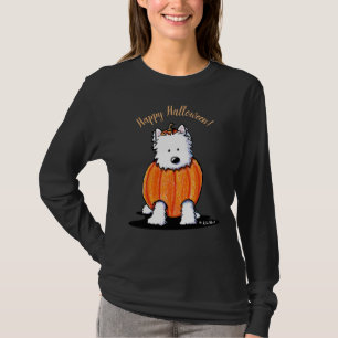 Camiseta de manga larga para dama Punkin Westie os
