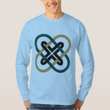 Camiseta de manga larga para hombre con X entrelaz