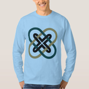 Camiseta de manga larga para hombre con X entrelaz