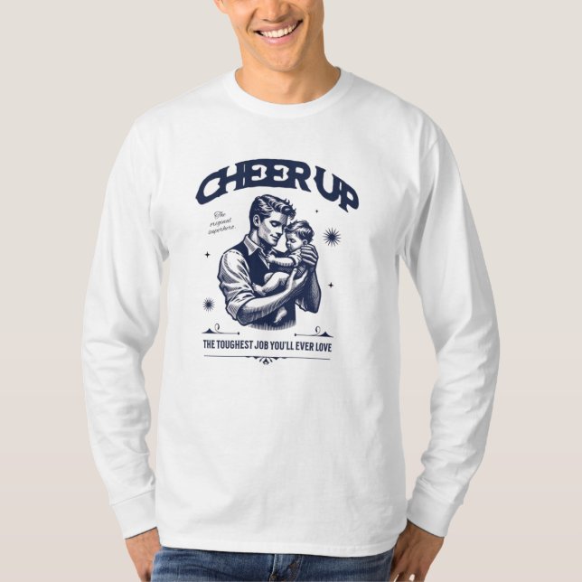 CAMISETA DE MANGA LARGA PARA HOMBRE DADDY CHEER UP (Anverso)