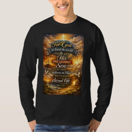 Camiseta de manga larga para hombres con versículo