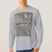 Camiseta de manga larga para hombres con versículo