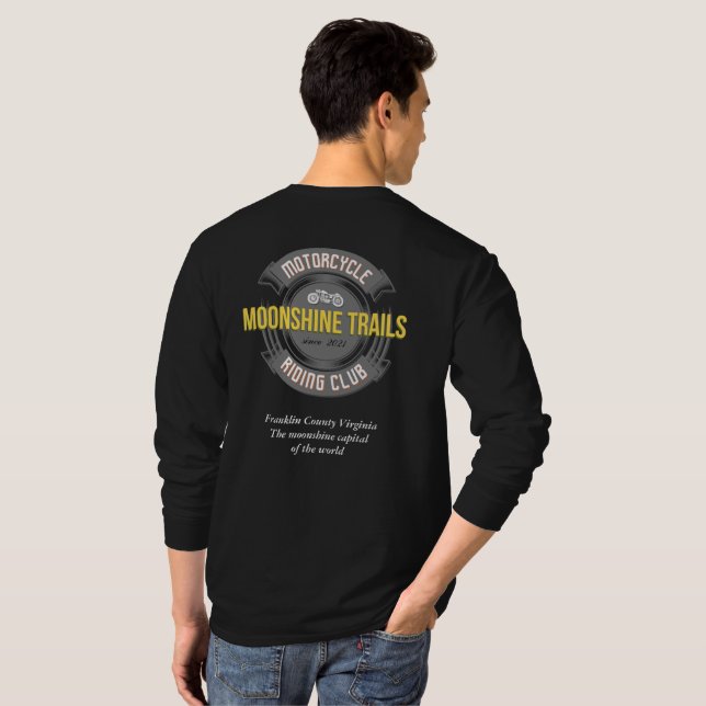 Camiseta de manga larga para hombres MTMRC, negra (Reverso completo)