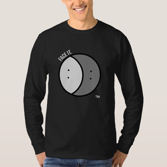 Camiseta de manga larga para hombres oscura con te (Anverso)