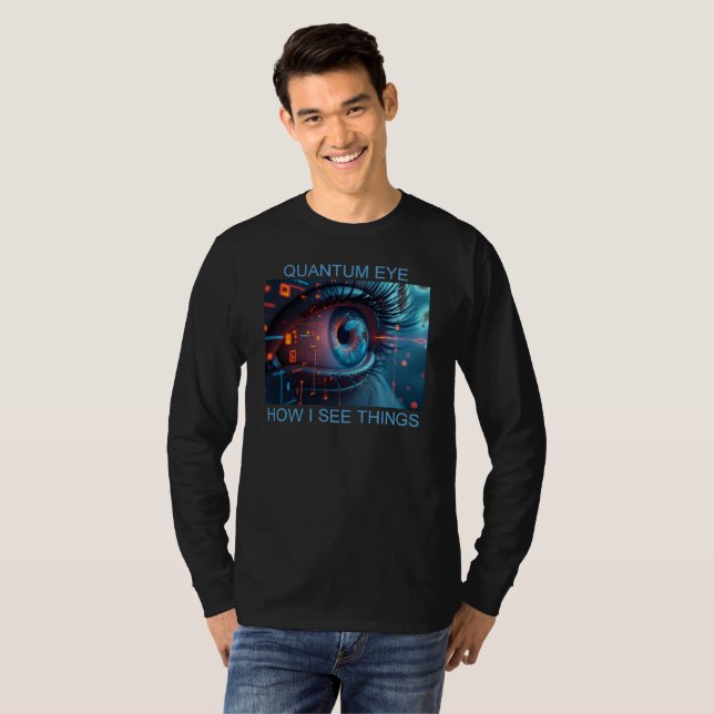 Camiseta de manga larga para hombres Quantum Eye e (Anverso completo)