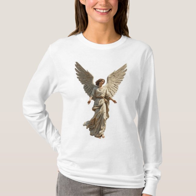 Camiseta de manga larga para mujer Ángel (Anverso)