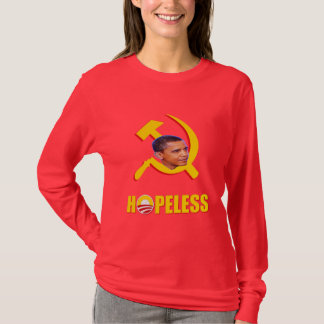 Camiseta de manga larga para mujer Anti Obama sin