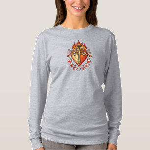 Camiseta de manga larga para mujer católica del Sa