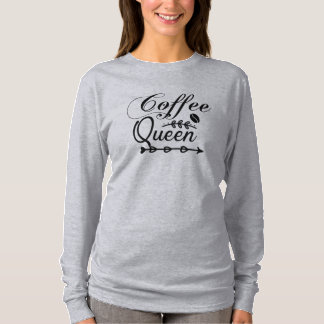 Camiseta de manga larga para mujer Coffee Queen