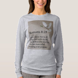 Camiseta de manga larga para mujer con versículo b