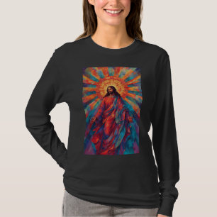 Camiseta de manga larga para mujer cristiana Jesús
