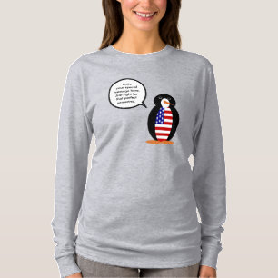 Camiseta de manga larga para mujer de Srta. Pingüi