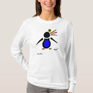 Camiseta de manga larga para mujer del pingüino