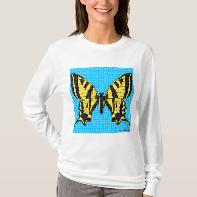 Camiseta de manga larga para mujer Swallowtail (bl (Anverso)