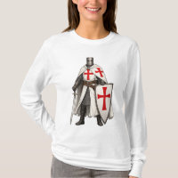 Camiseta de manga larga para mujer Templar Knight 