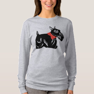 Camiseta de manga larga para mujeres de perro de E