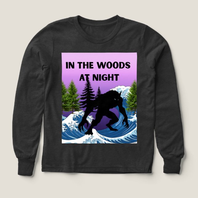 Camiseta de manga larga para niños en el bosque po (Diseño frontal)