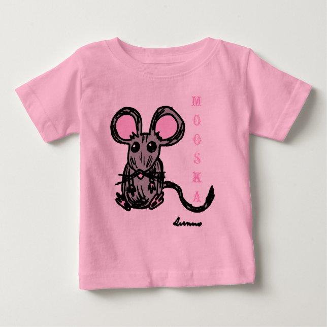 Camiseta de manga larga para ratones Cute Mooska (Anverso)