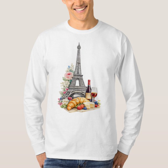 Camiseta de manga larga París Francia (Anverso)