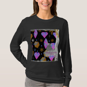 Camiseta de manga larga Pink Diamonds & Golden Sta