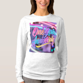Camiseta de manga larga por aniversario de un año
