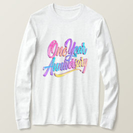 Camiseta de manga larga por aniversario de un año