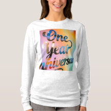 Camiseta de manga larga por aniversario de un año