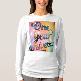 Camiseta de manga larga por aniversario de un año