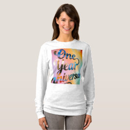 Camiseta de manga larga por aniversario de un año