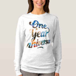 Camiseta de manga larga por el primer aniversario