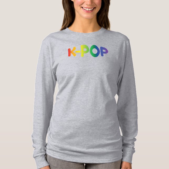 Camiseta de manga larga Rainbow K-Pop Ver 2 (Anverso)