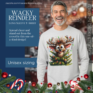 Camiseta de manga larga Reno de Navidad Loco