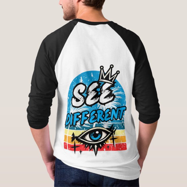 Camiseta de manga larga retro See Different (Reverso)