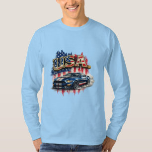 Camiseta de manga larga Retro USA Muscle Car   Vin