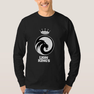 Camiseta de manga larga Rey León negro y blanco
